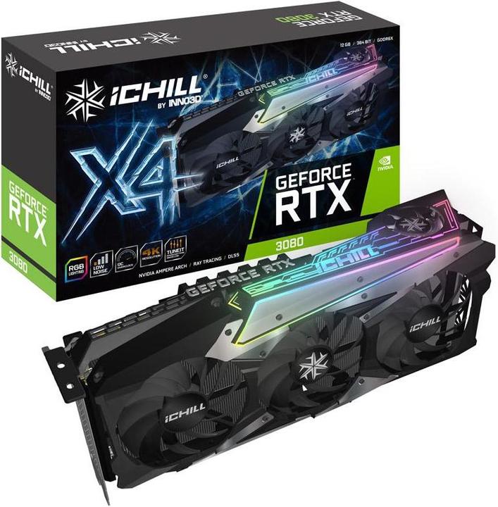 Immagine prodotto Innovision INNO3D GeForce RTX 3080 iChill X4 LHR 12GB GDDR6X 384-bit 3xDP+HDMI (12 GB)