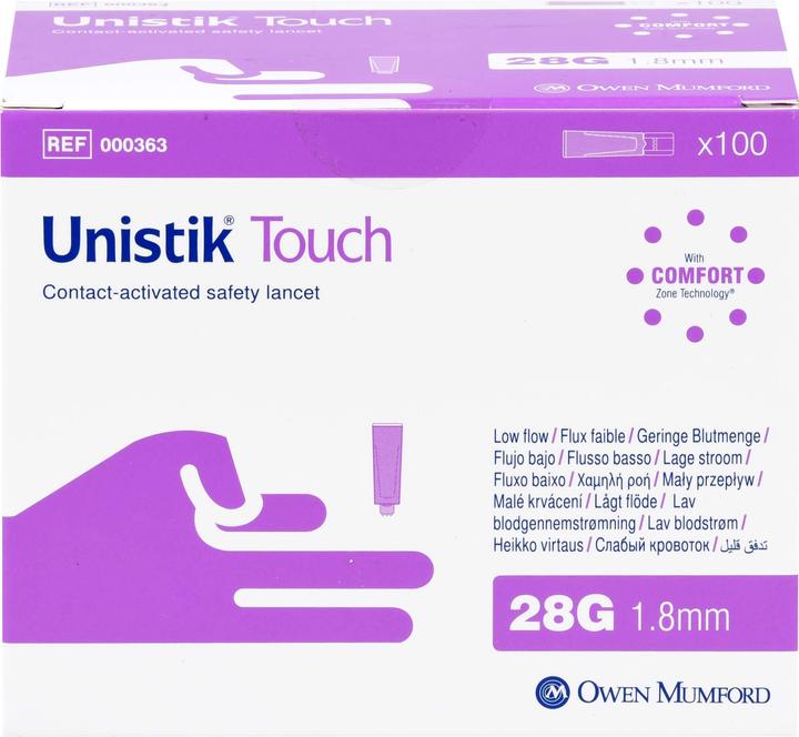 Produktbild Owen Mumford Touch Sicherheitslanzette violett steril (Lanzette)