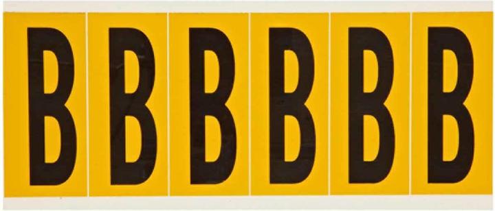 Actual product image Brady 1550-B Self-adhesive label Rectangle Durable Black - Yellow 6pcs e