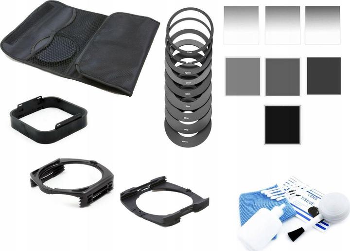 Massa Filtro di COKIN 25in1 set filtri ND grigi + custodia + 2x maniglia + coperchio + set di (49 mm, Filtri graduati grigi, 2 mm)
