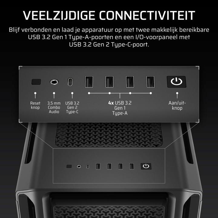 Produktbild Corsair Geh Midi 5000T (Tempered Glass) Black (ATX, mATX, Mini-ITX)