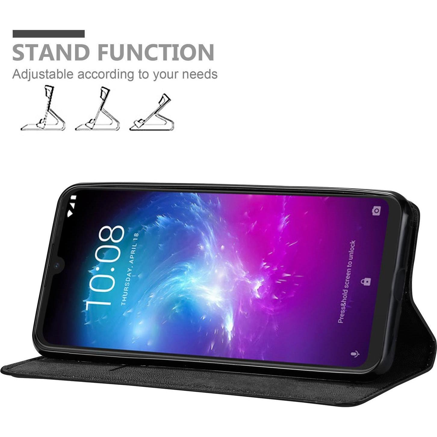 Thumbnail - Cadorabo Book Invisible Magnet Cover (ZTE Blade A7), Smartphone Hülle, Schwarz