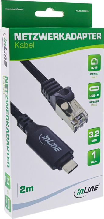 Actual product image InLine USB 3.2 network adapter cable (USB-C 3.2 Gen 1, RJ45 (1x))