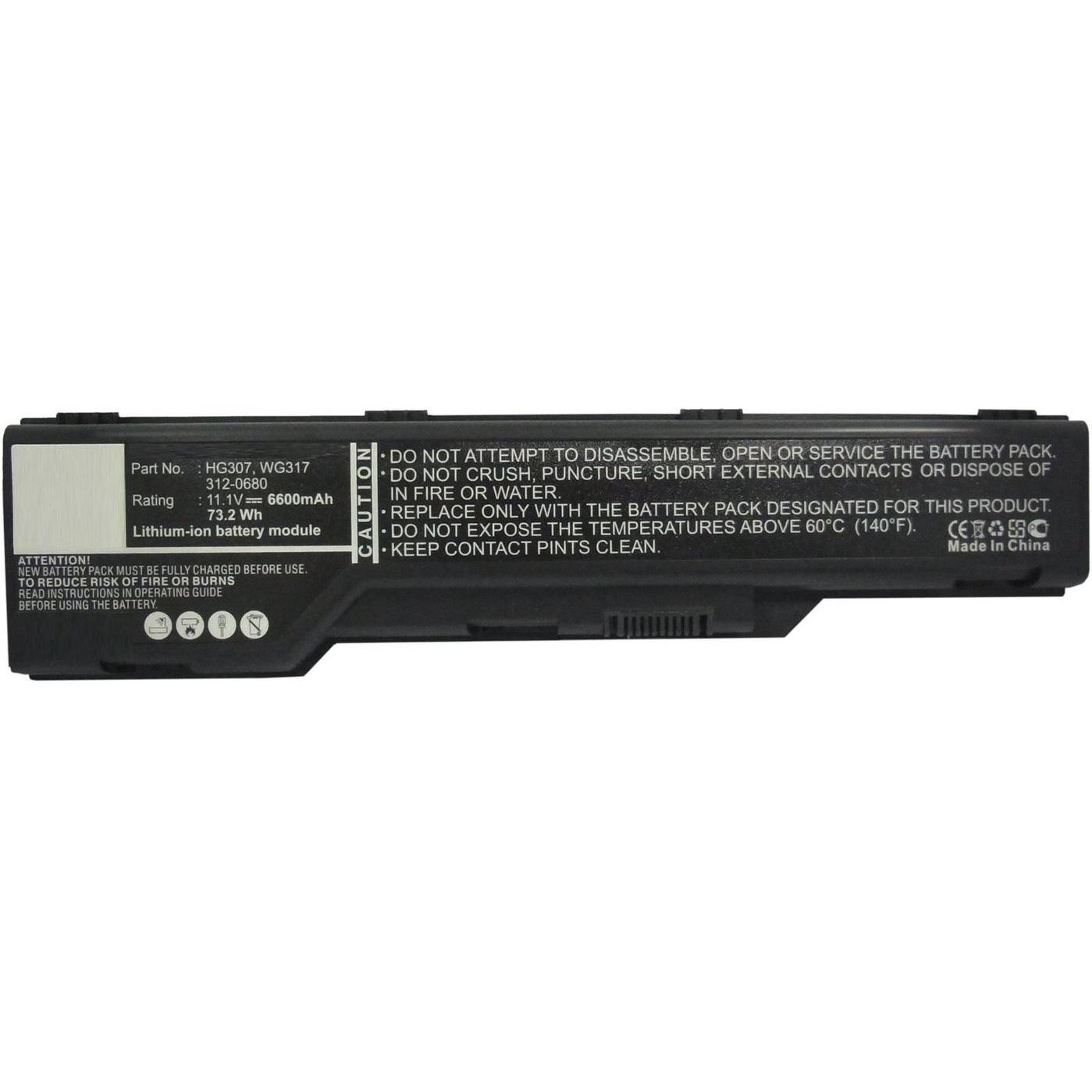 Thumbnail - CoreParts Laptop Battery for Dell (1 Zellen, 6600 mAh), Notebook Akku, Schwarz