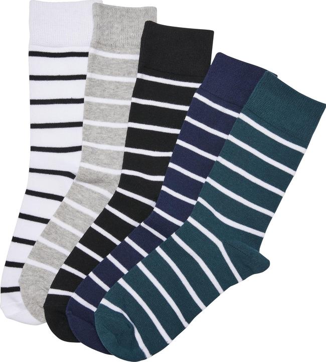 Urban Classics Small Stripes Socks 5-Pack wintercolor 35-38 (5er Pack, 35 - 38)