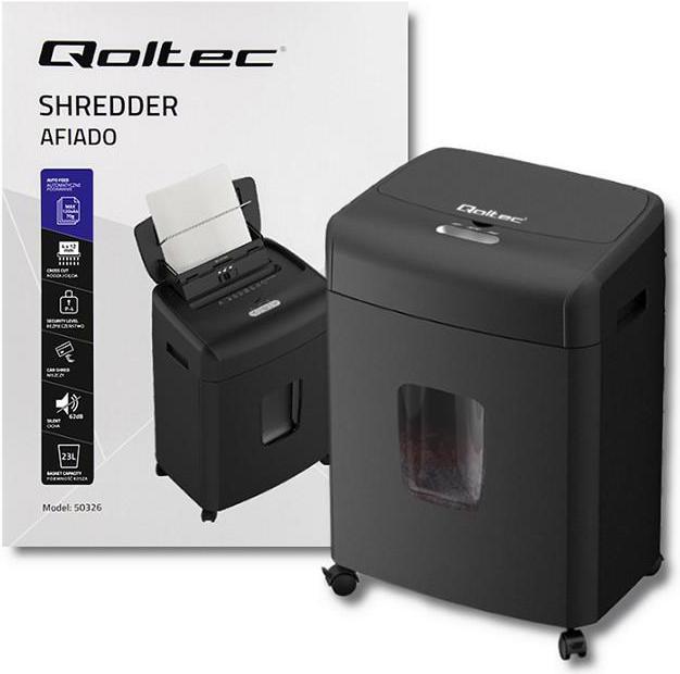 Produktbild Qoltec 50326 AFIADO shredder with an automatic paper feeder Micro cut 23L (Microschnitt)