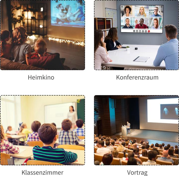 Produktbild Homcom Beamer Leinwand Kunststoff, Metall Weiss (96.85", 4:3, 16:9)