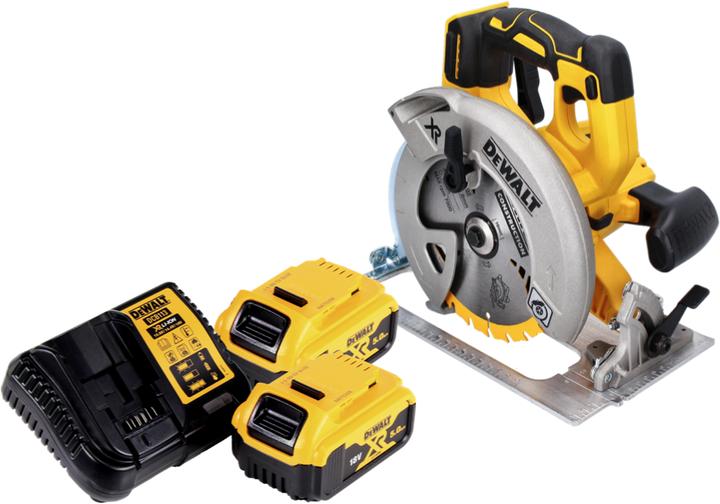 Produktbild DeWalt DCS 570 P2 Akku Handkreissäge 18 V 184 mm Brushless + 2x Akku 5,0 Ah + Ladegerät