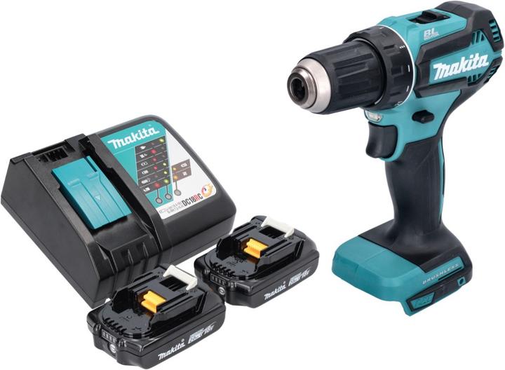 Produktbild Makita DDF 485 RA Akku Bohrschrauber 18 V 50 Nm Brushless + 2x Akku 2,0 Ah + Ladegerät (Akkubetrieb)