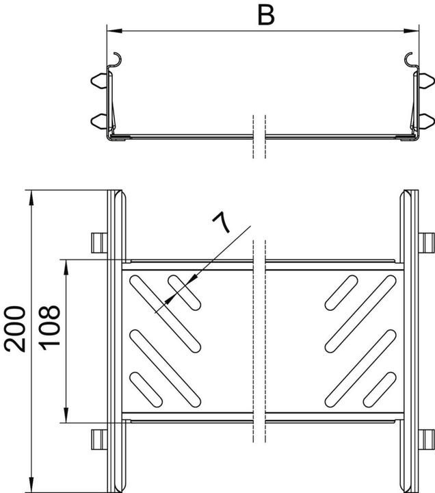 Actual product image OBO Bettermann OBO KTSMV 640 DD Length connector set for cable tray Magic 60x (Cords)