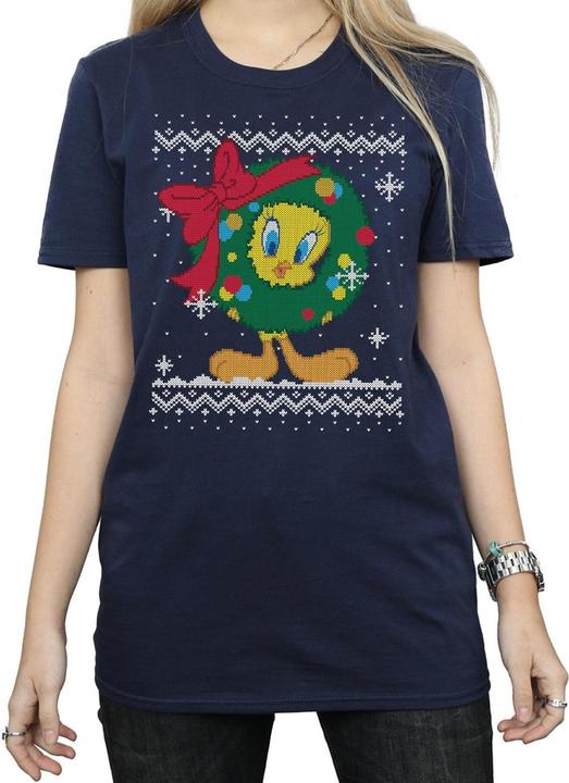 Immagine prodotto Looney Tunes Tweety Pie Christmas Fair Isle Maglietta Ampia Donna (XL)