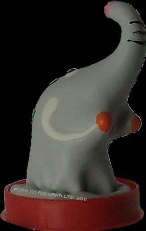 Actual product image Erco "Elephant" joke condom Hand-painted, natural rubber, grey (1 pcs.)