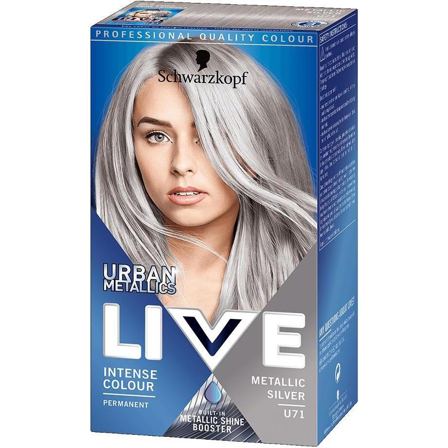 Thumbnail - Schwarzkopf, Haarfarbe, Live Urban Metallic Hair Dye U71 Metallic Silver (U71 metallic silver)
