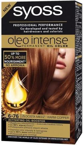 Actual product image Syoss Oleo Intense Hair Dye 6-76 Gold Copper (6-76 Gold Copper)