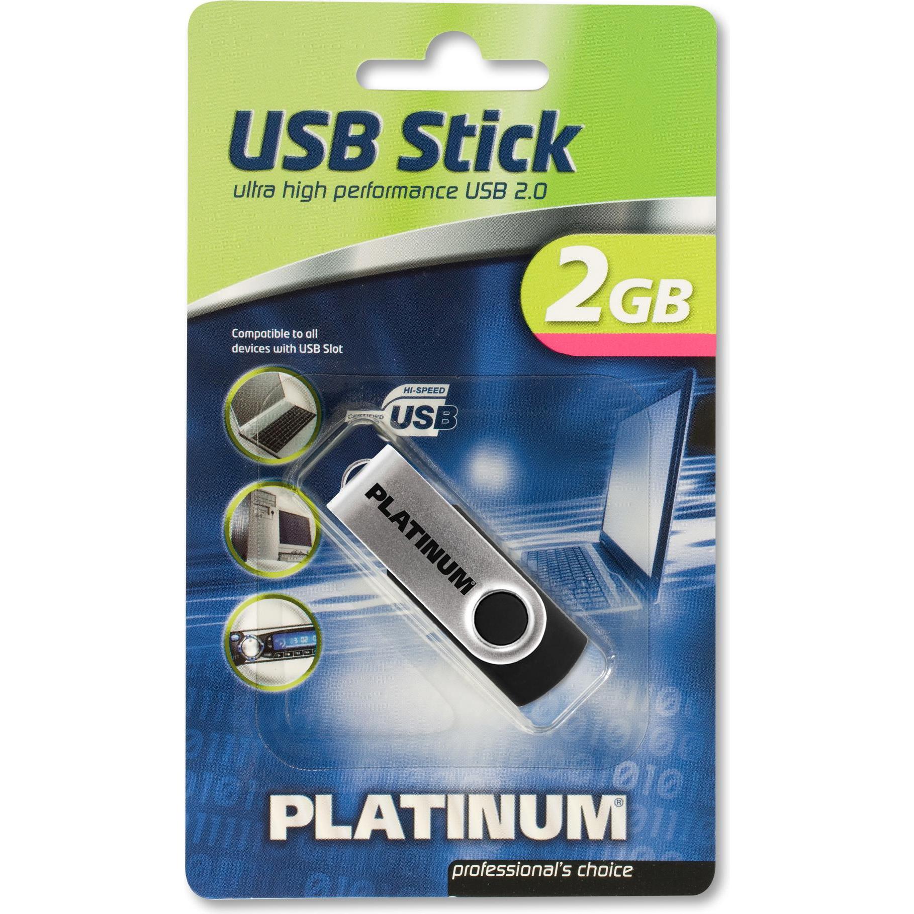 BestMedia HighSpeed Twister (2 GB, USB 2.0), USB Stick, Schwarz
