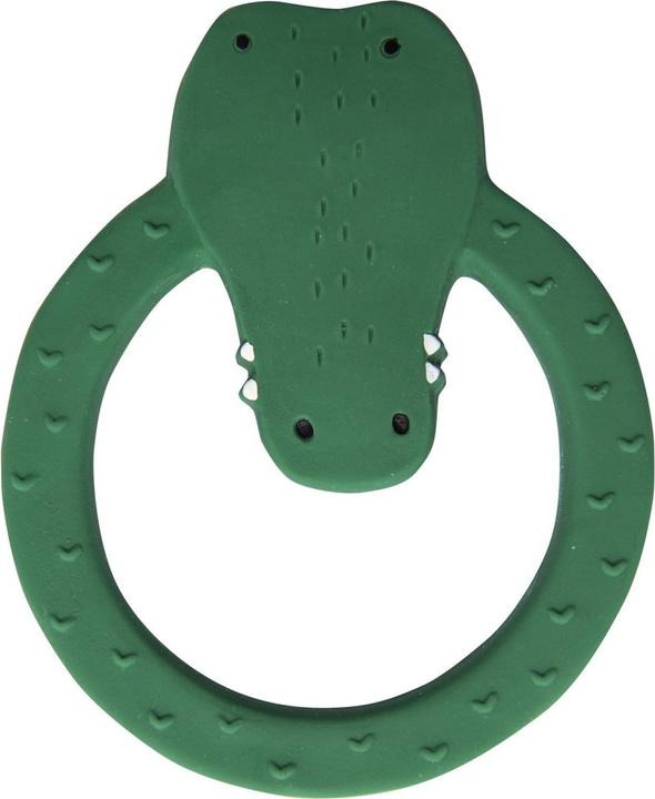 Trixie Baby Natural rubber teething ring, round Mr. Crocodile