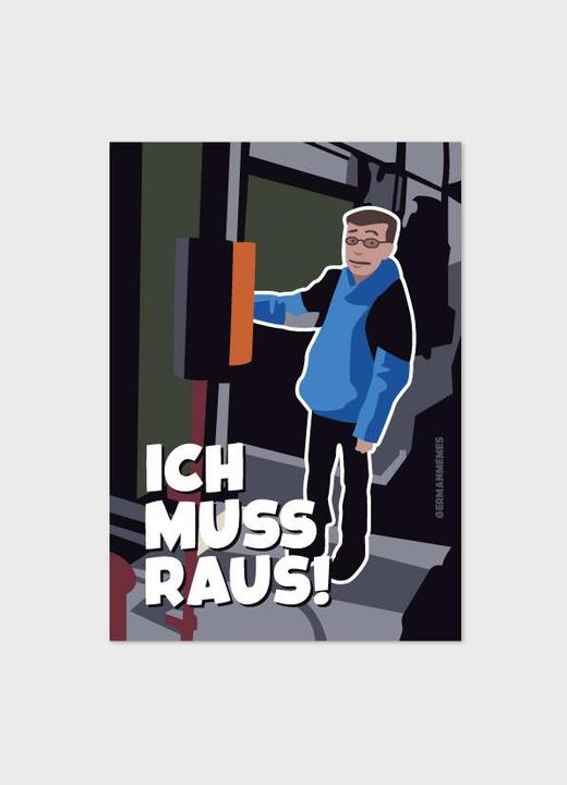 Produktbild GermanMemes Ich muss raus! Sticker