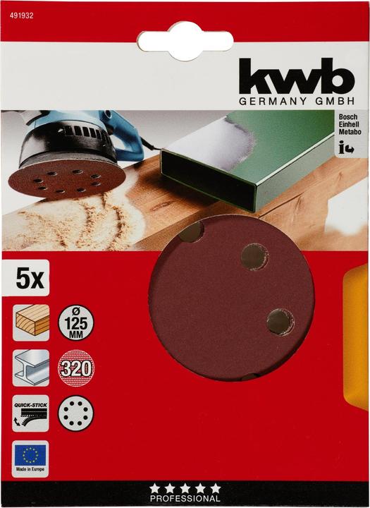 Actual product image kwb Adhesive discs (K320)