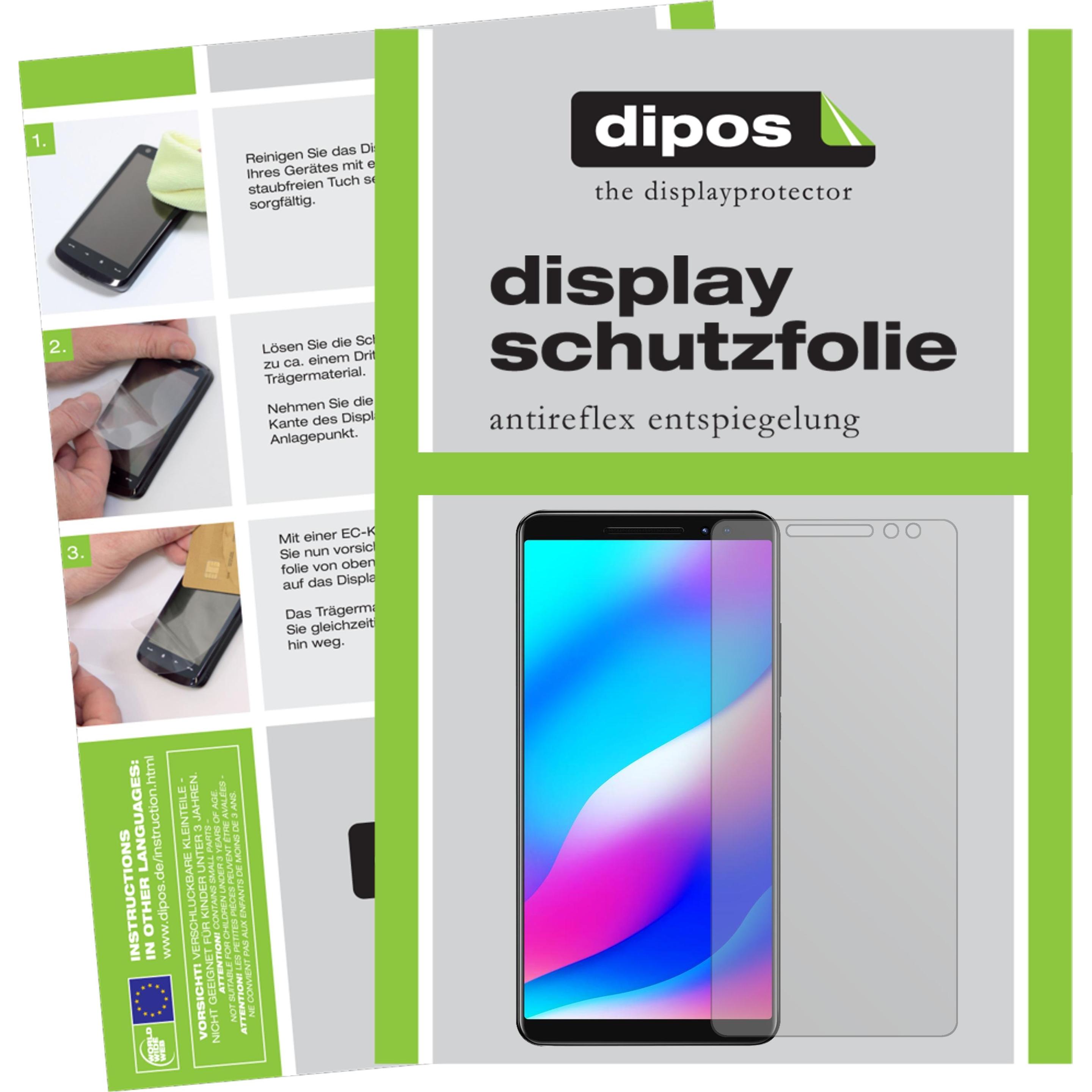 Dipos Displayschutzfolie Antireflex (6 Stück, Blackview Max 1), Smartphone Schutzfolie, Transparent
