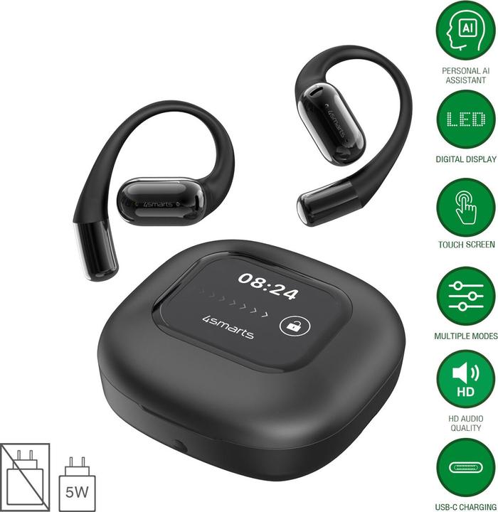 Productafbeelding 4smarts SkyBuds AI-scherm (4 h, Draadloze)