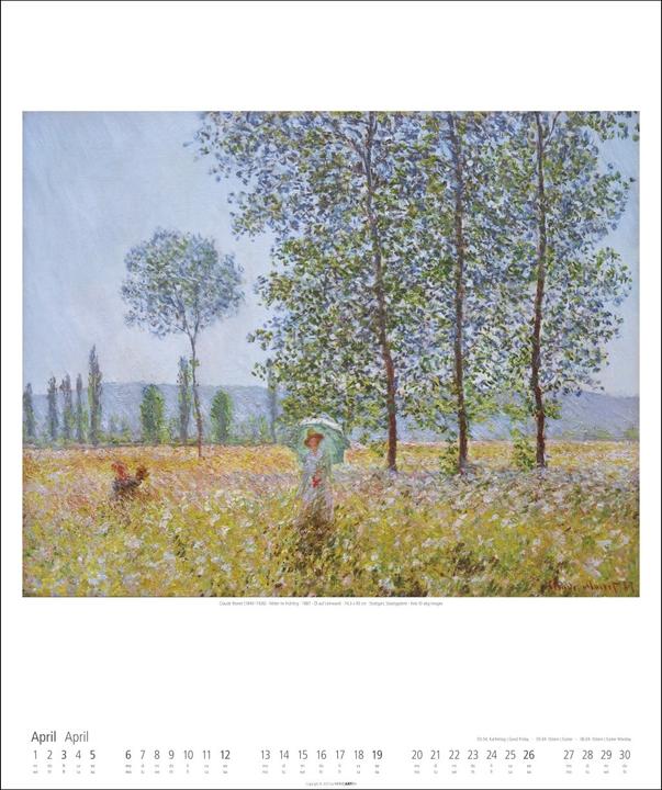 Produktbild Claude Monet Kalender 2026 (46 x 55 cm)