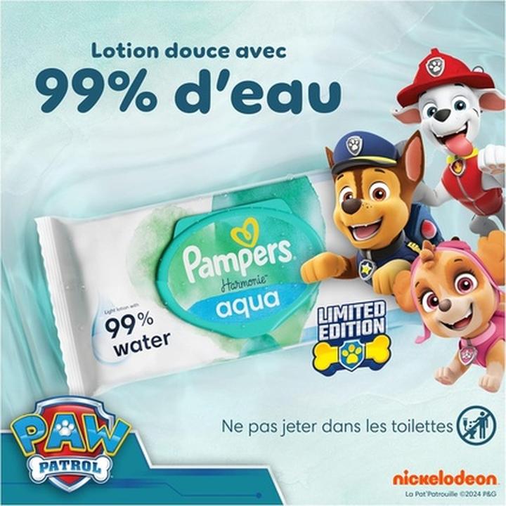 Produktbild Pampers Harmonie Aqua Wipes Paw Patrol, 432ct (432 Stück)