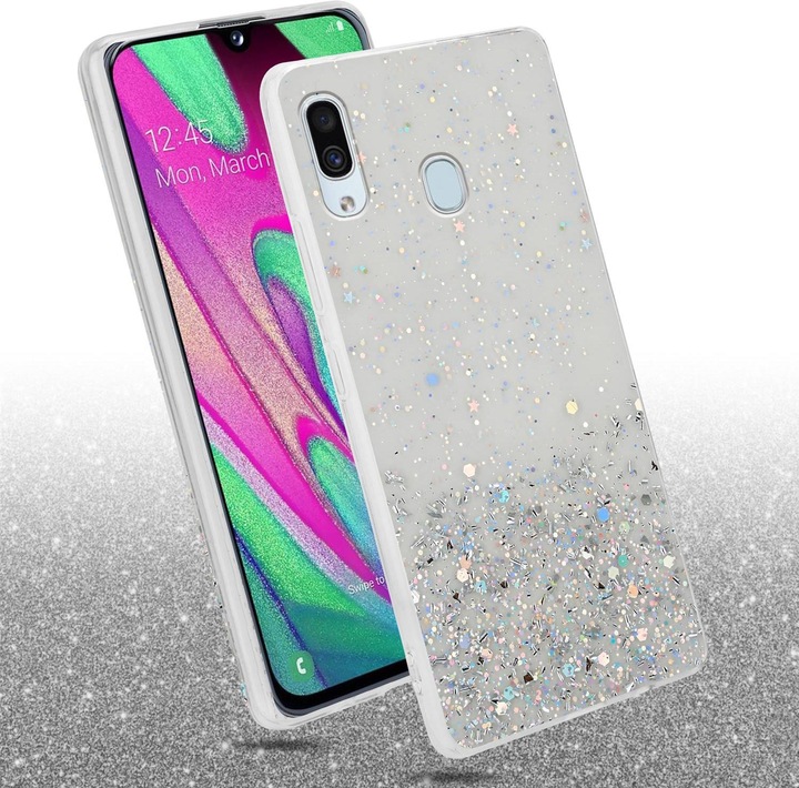 Actual product image Cadorabo TPU cover sparkling glitter (Samsung Galaxy A40)