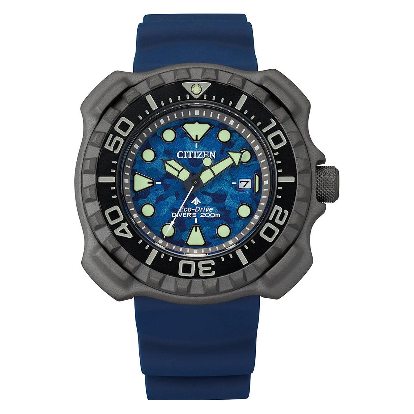 Citizen, Armbanduhr, BN0227-09L Eco-Drive Promaster Titanium 47mm 20ATM, Blau, (Taucheruhr, 47 mm)