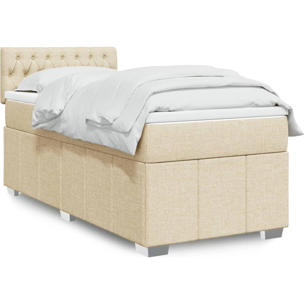 VidaXL, Bett, Bo x springbett mit Matratze 90 x 200 cm Stoff (90 x 200 cm)