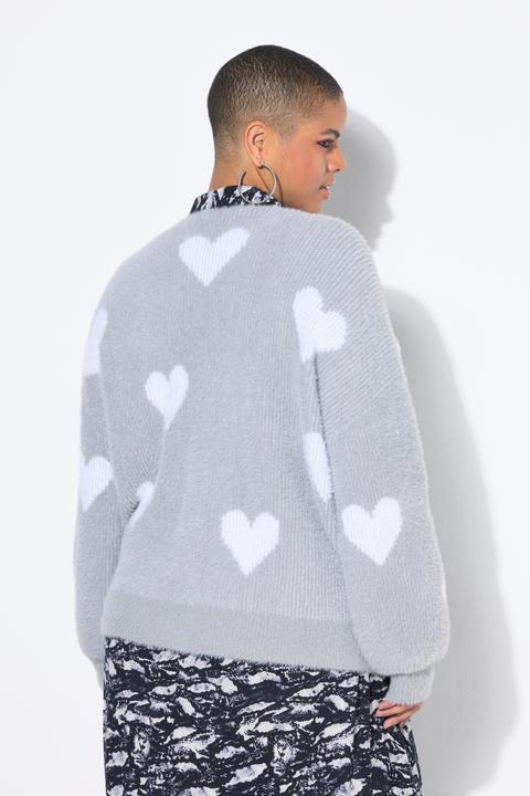 Image du produit Studio Untold Cardigan oversize. Maille ultra-douce. Motif coeurs (58)