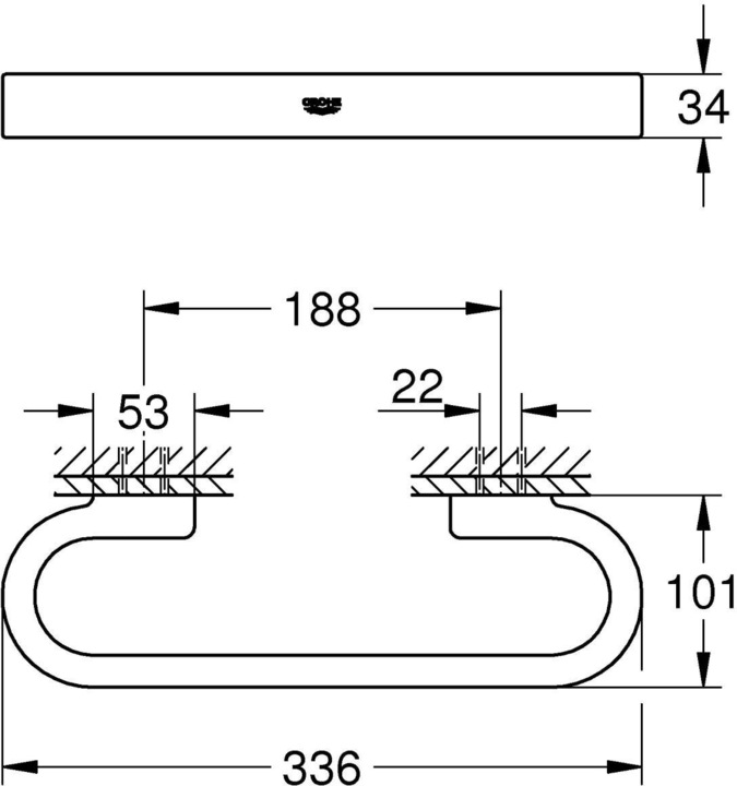 Actual product image Grohe Selection tub handle