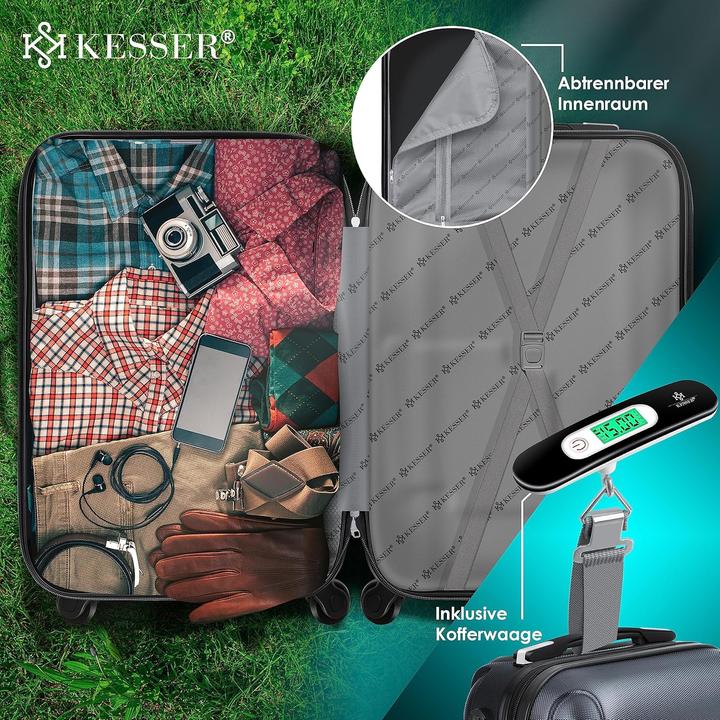 Actual product image Kesser Handgepäck Reisekoffer mit Kofferwaage (55 l)