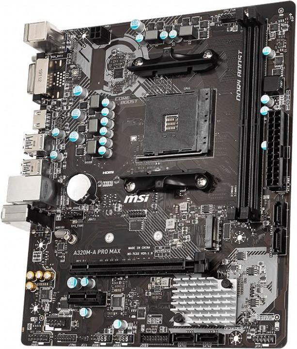 Produktbild MSI A320M-A PRO MAX motherboard (AM4, AMD A320, mATX)