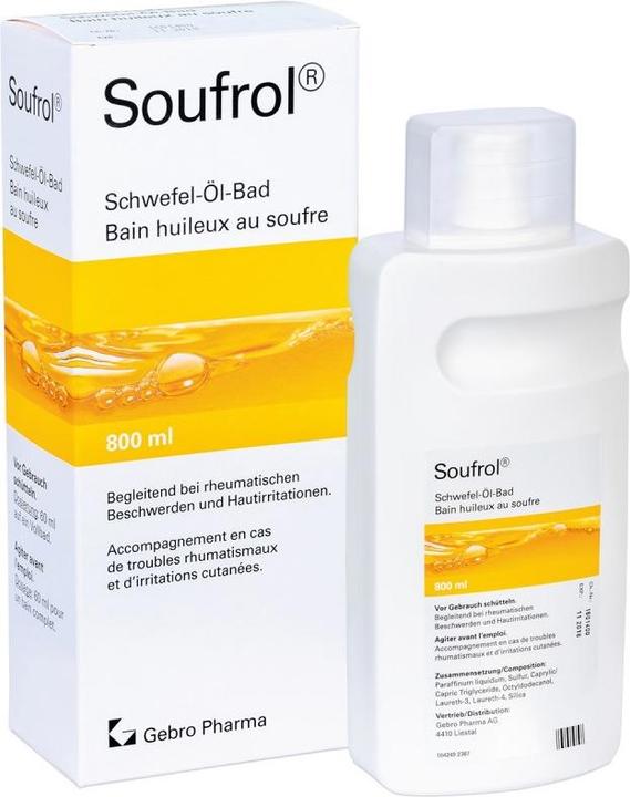 Actual product image Soufrol Sulphur oil bath (800 ml, Bath oil)
