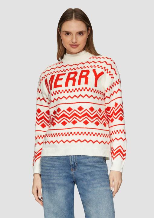 Produktbild S.Oliver Strickpullover Weihnachtspullover aus Baumwollmix (40)