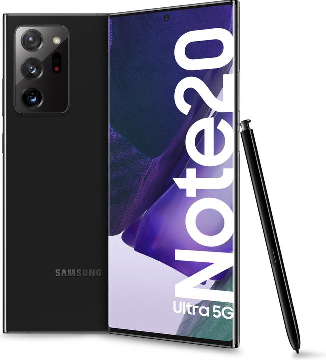 Produktbild Samsung Galaxy Note 20 Ultra 5G EU (256 GB, Mystic Black, 6.90", Hybrid Dual SIM + eSIM, 108 Mpx, 5G)