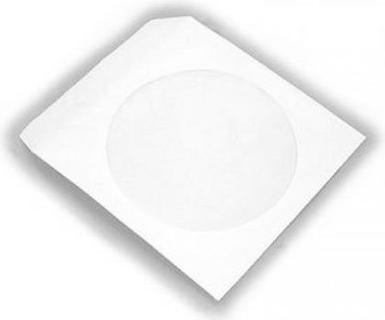 Image du produit MediaRange Pochettes en papier pour 1 disque, avec rabat adhésif et fenêtre de visualisation