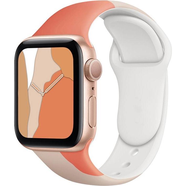Thumbnail - EKO Uhrenarmband TPU Patchwork Weiss / Rosa (TPU), Uhrenarmband, Rosa