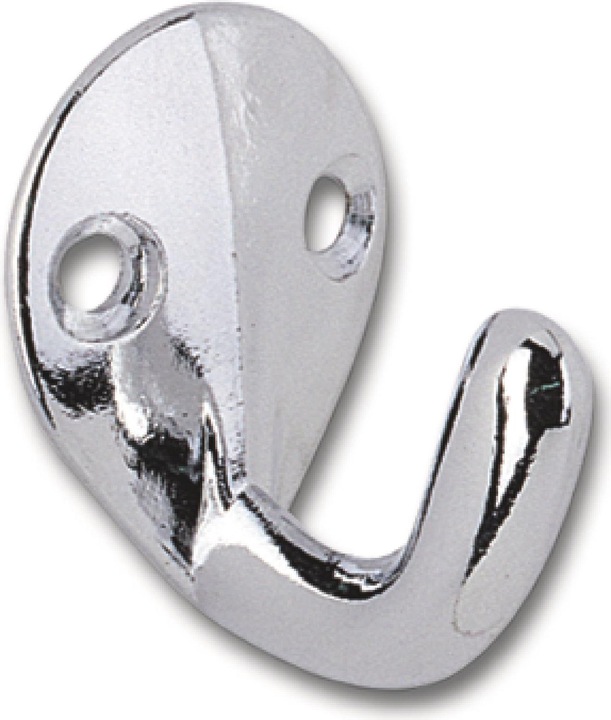 Siro Mantelhaken Epsilon Breite 27 mm, Höhe 37 mm, ZN verchromt poliert