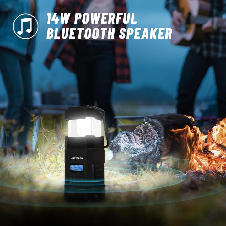 Actual product image Libovgogo Kurbelradio DF585D mit Bluetooth und Campinglampe (DAB+)