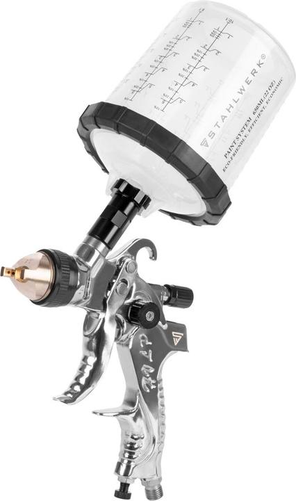 Produktbild Stahlwerk HVLP Lackierpistole SG-250 ST Sprühpistole mit 650 ml Fliessbecher
