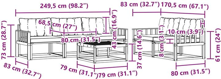 Produktbild vidaXL Outdoor-Sofa