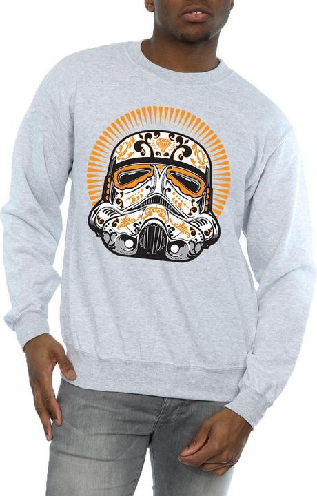 Actual product image Star Wars Mens Stormtrooper Dia De Los Muertos Sweatshirt (L)