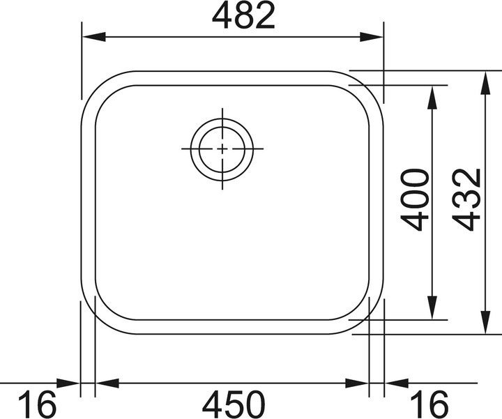 Produktbild Franke Galassia GAX 110-45 (Unterbauspüle, 48.20 cm, 40 cm)