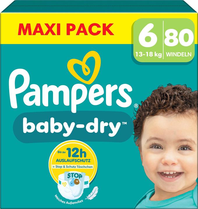 Produktbild Pampers Baby-Dry (Gr. 6, Halbmonatsbox, 80 Stück)