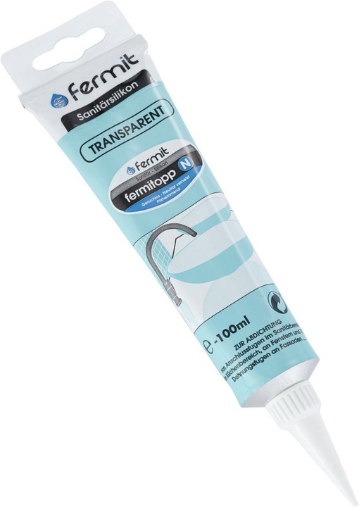 Fermit Fermitopp silicone neutral cured N 100 ml tube tranparent (0.12 kg, Transparent, 100 ml)