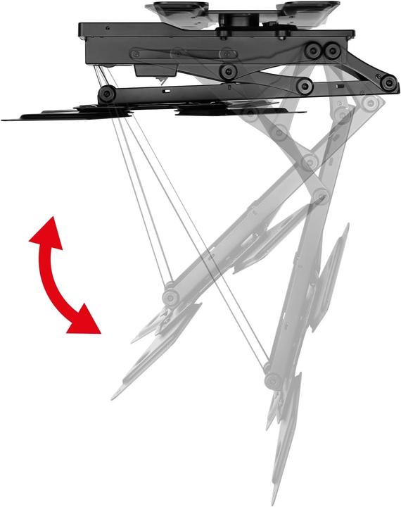 Actual product image Maclean electric ceiling TV mount TUYA support max VESA 600x400 90st swivel remote (Ceiling, 30 kg, 23" - 65")