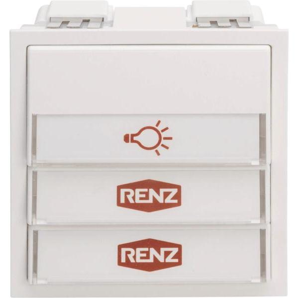 Thumbnail - Renz, Briefkasten, Tastenmodul 97-9-85275 1 Licht-/2 Taster weiss (alt:97-9-85106)