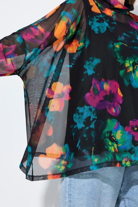 Produktbild Miamoda Mesh-Bluse, oversized, Blüten-Muster (60)