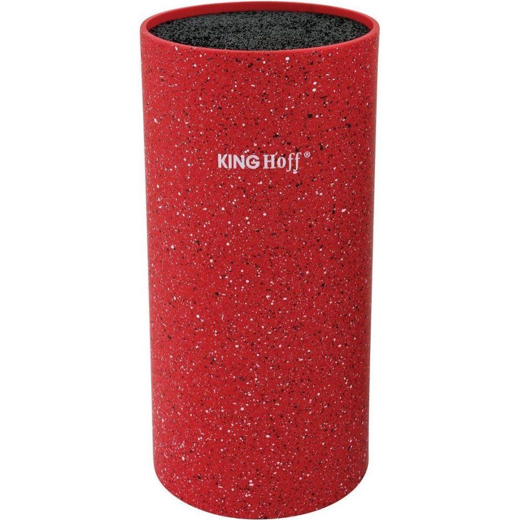 Kinghoff KNIFE BLOCK MARBLE KH-1093, Messerblock, Rot
